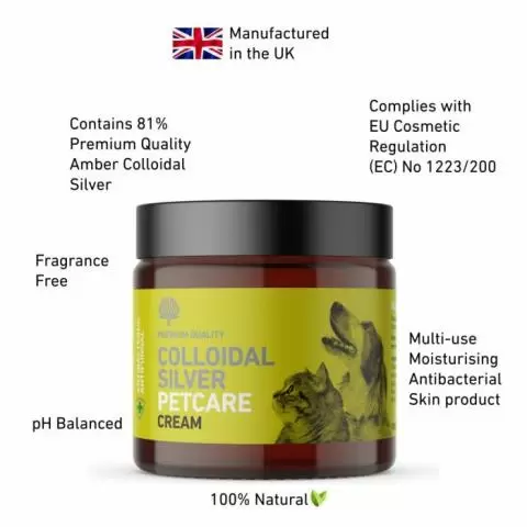 Natures Greatest Secret Colloidal Silver Cream With Moisturising Coconut Oil for Pets 100g