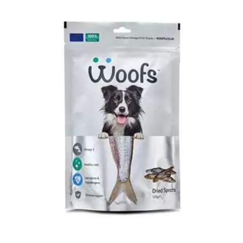 Woofs Air Dried Sprats 125g