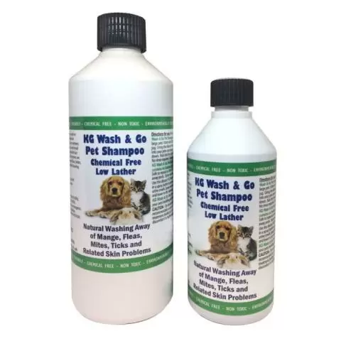 KG Wash Go Pet Shampoo effective on mange fleas ticks mites and itchy skin