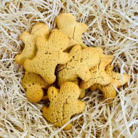 Gingerbread man dog treats top