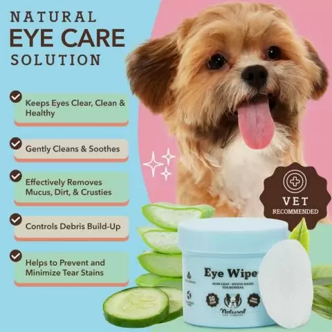 Natural Dog Company Eye Wipes for Dogs 50 wipes
