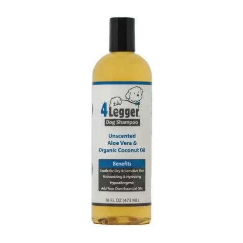 4 Legger Unscented Hypoallergenic Organic Dog Shampoo with Aloe Certified