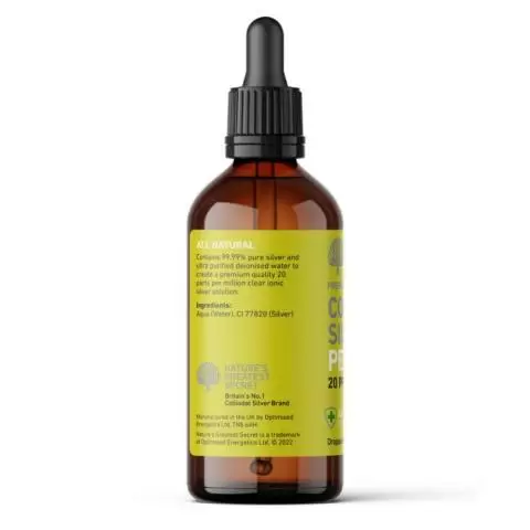 Natures Greatest Secret Colloidal Silver for Pets dropper bottle