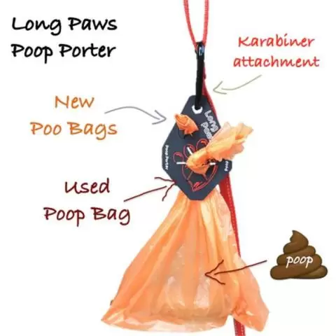 Used poop shop bag holder