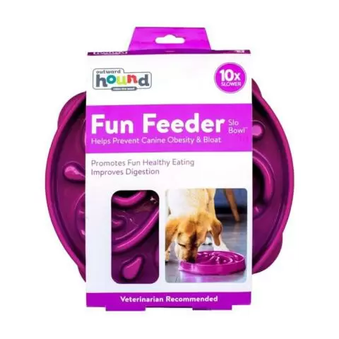 Outward Hound slow feed dog bowl. Delivered by Healthful Pets