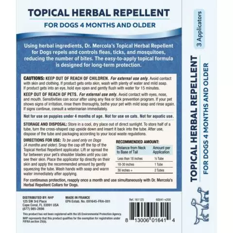 Dr mercola herbal outlet repellent collar