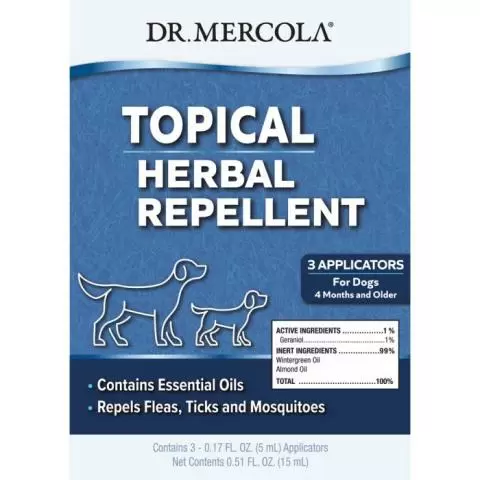 Dr Mercola Spot On Topical Herbal Repellent for Dogs Puppies