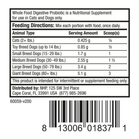 Dr Mercola Whole Food Digestive Probiotics for Pets