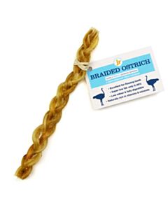 JR Pets Braided Ostrich Single