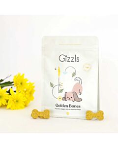 Gizzls Golden Bones Peanut Butter & Turmeric Treats for Dogs Main