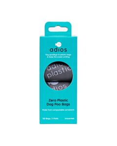 Adios Plastic compostable Dog Poop Bags Slate Grey 60