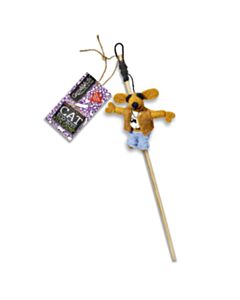 Green & Wilds Hey Dude Eco Cat Toy with stick