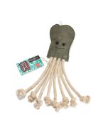 Olive octopus eco dog toy by Green & Wilds
