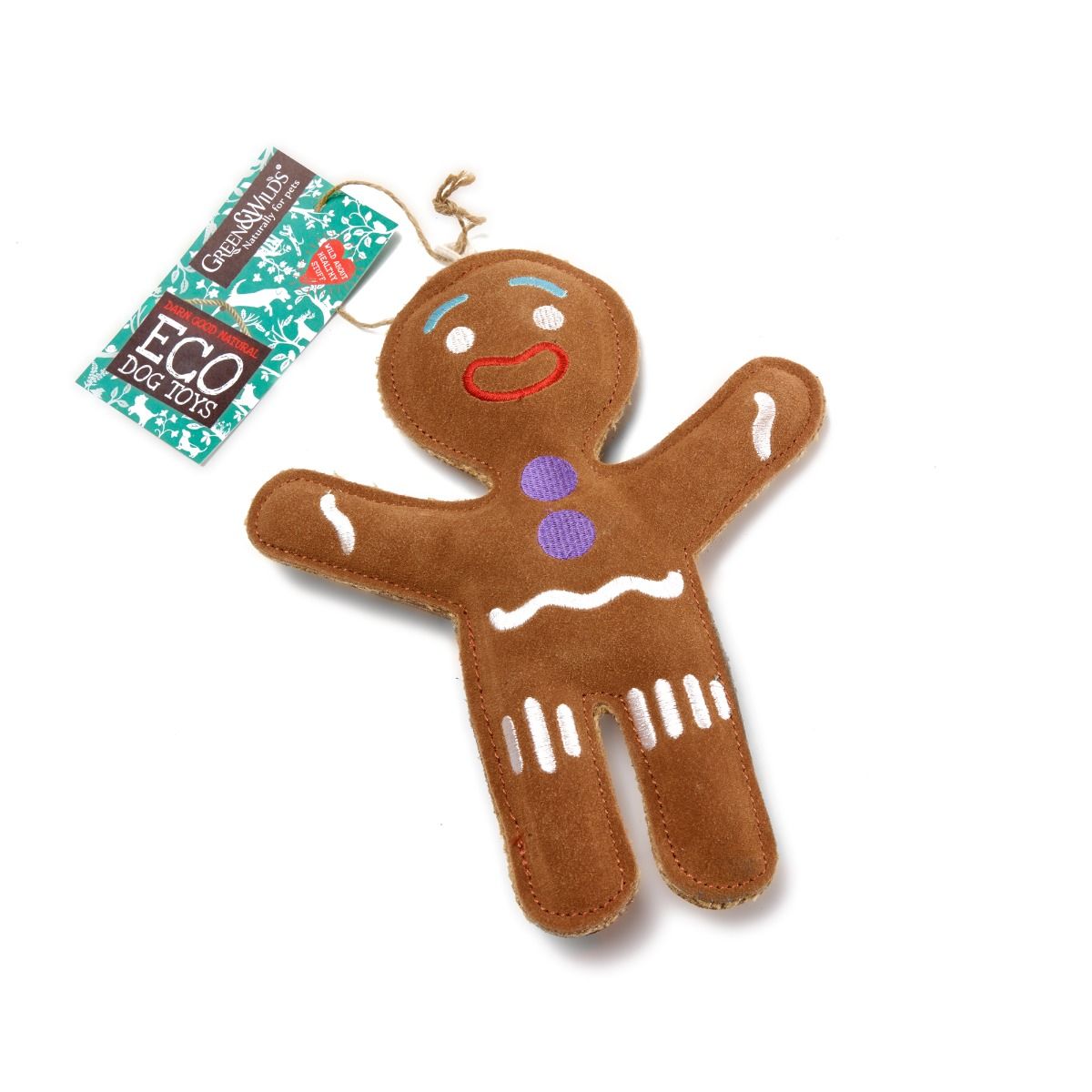 Gingerbread man deals dog toy