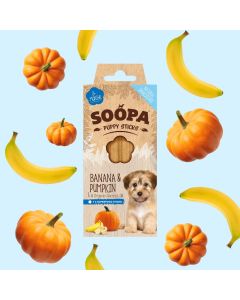 Soopa Puppy Sticks Banana & Pumkin Dental Sticks