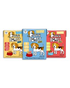 Furr Boost Drink for Dogs- COMBO 6 PACK- Pork, Beef & Chicken 400ml
