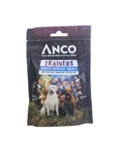 Anco trainers, Turkey bitesize treats, 70g