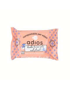 Adios Compostible Pet Wipes - Pack of 25 