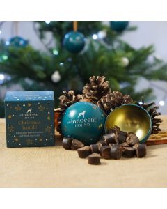 The Innocent Hound, Christmas Bauble showing treats