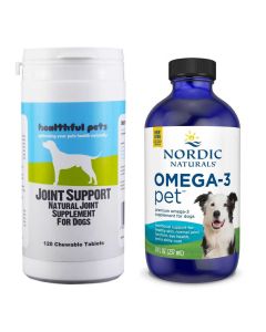Healthful Pets Joint Support for Dogs with Nordic Naturals Omega-3 Oil 237ml