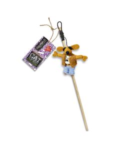 Green & Wilds Hey Dude Eco Cat Toy with stick