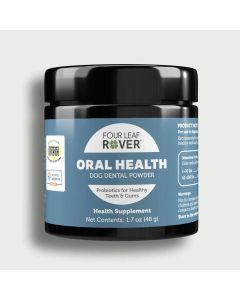 Four Leaf Rover Oral Health, probiotic dental powder for dogs