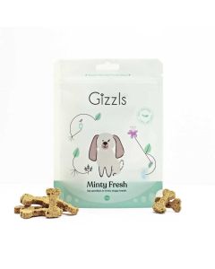 Gizzls Minty Fresh Dog Treats with treats 100g