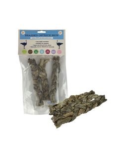 JR Pet Products Braided Ostrich Skin 