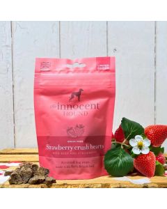 The Innocent Hound Strawberry Crush Hearts Dog Treats 70g  
