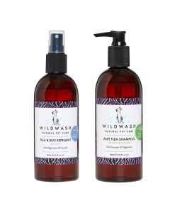 Wildwash Flea & Bug Repellent and Anti-Flea Spray Combo