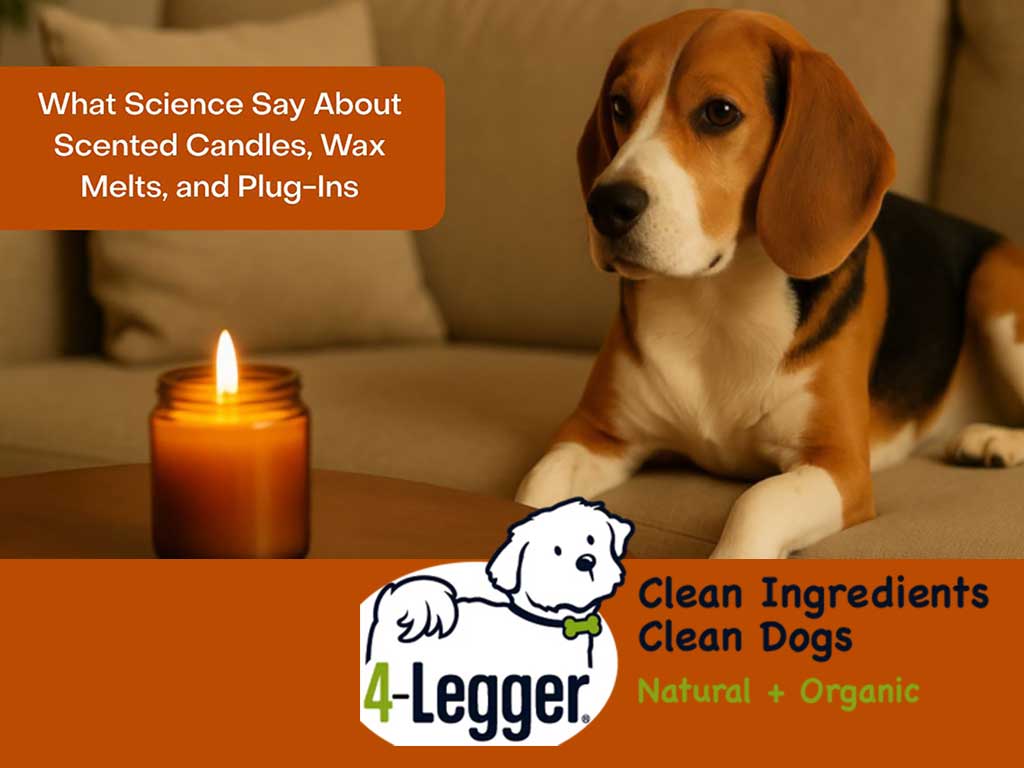 Dog with a scented candle