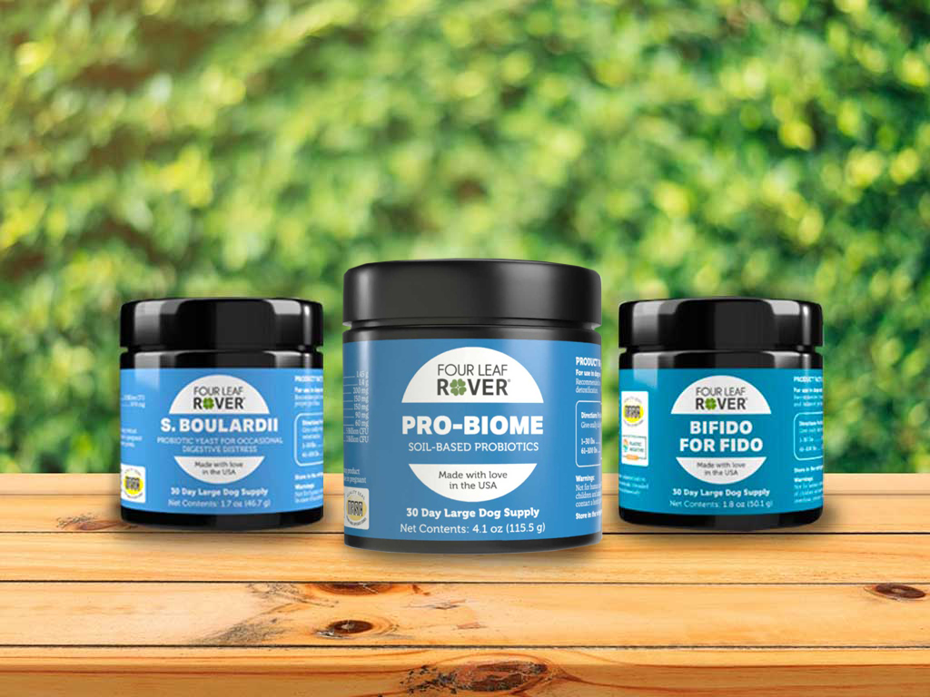 Four Leaf Rover range of Probiotics for dogs