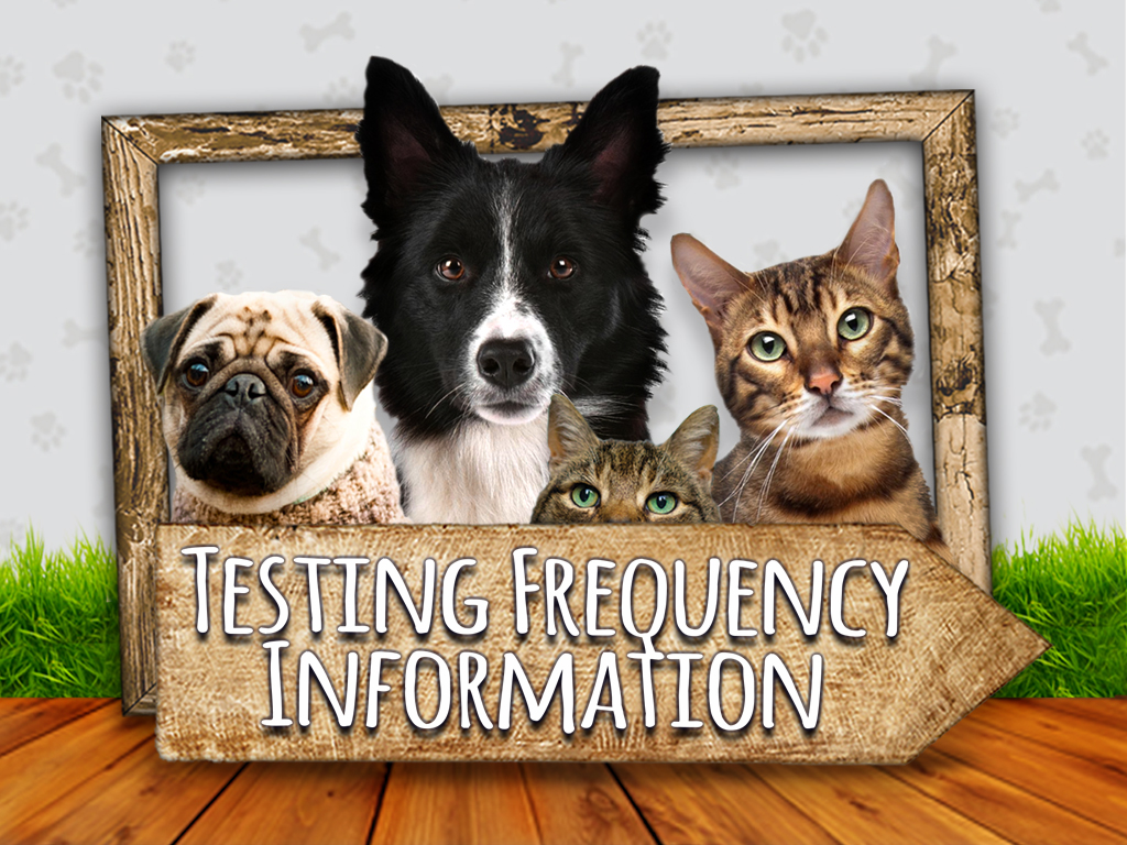 Intestinal Hygiene Control - Frequency of Testing for Dogs & Cats